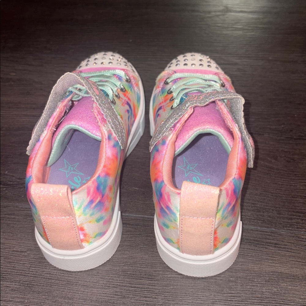 NEW Skechers Twinkle Toes Spark Stormy Brights Slip on Light up Sneakers Size 11 - Picture 7 of 14